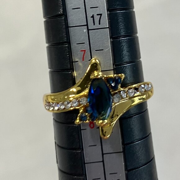 Sapphire Jewelry - Sapphire and Gold Ring Size 8